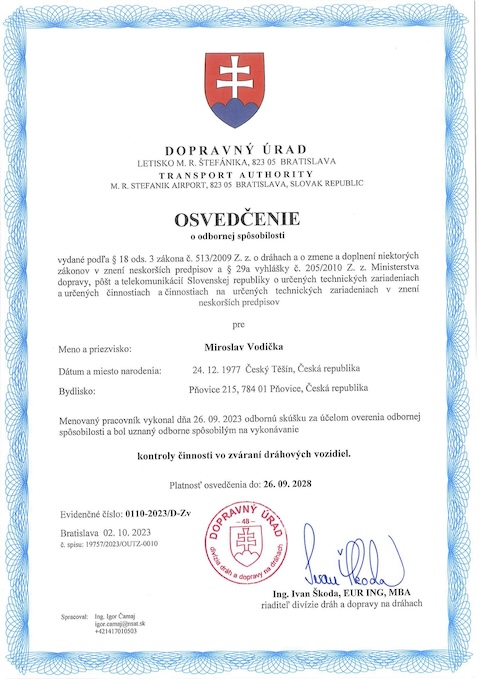 Certifikát