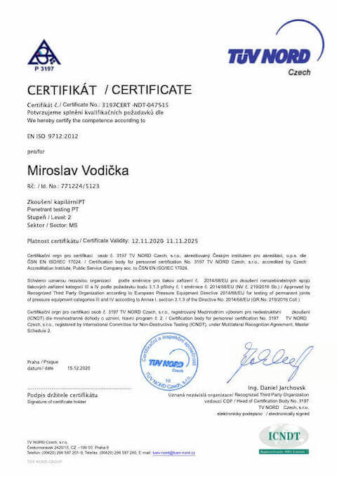 Certifikát