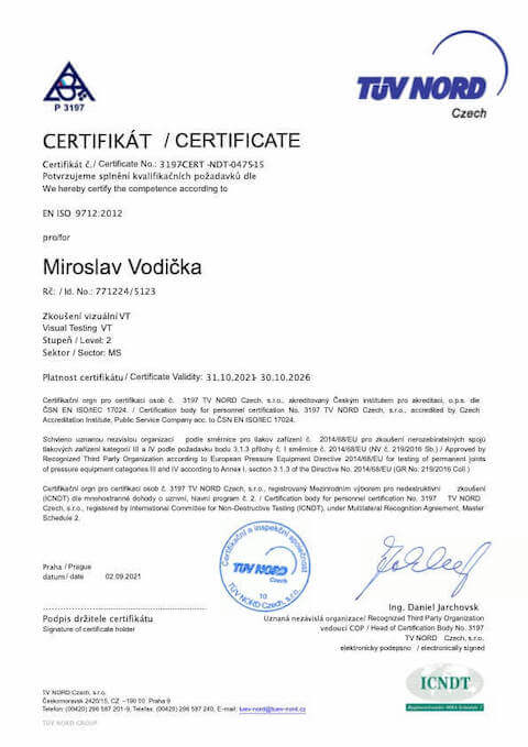 Certifikát