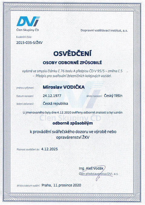 Certifikát